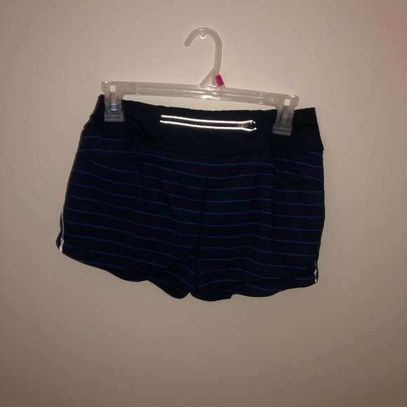 Blue striped Athleta shorts - Picture 4 of 7